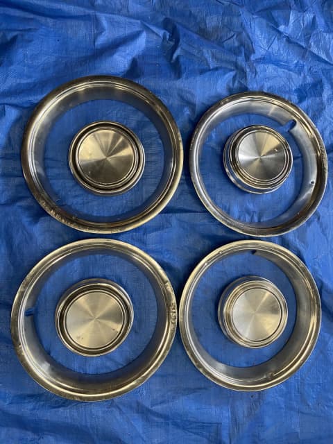 FORD FALCON XW XY XA XB GT GENUINE 5 SLOT 12 SLOT WHEEL TRIMS & CAPS ...