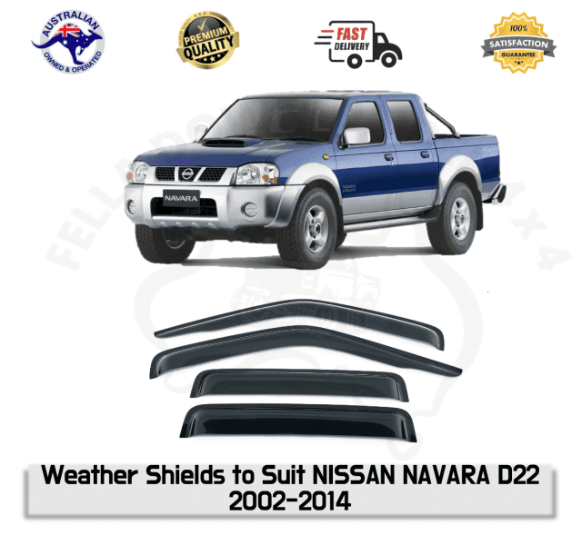 Weather Shields Window Sun Visors NISSAN NAVARA D22 0214 Auto Body