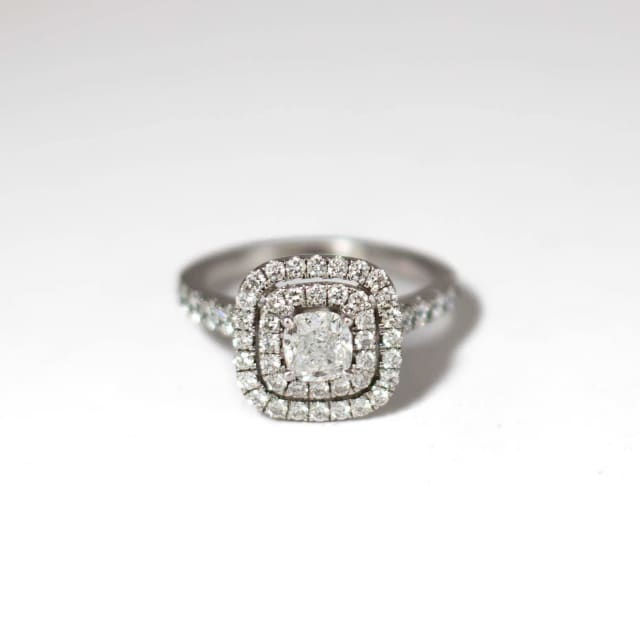 216604 4.05g White Gold Diamond Ring, Size J Women's Jewellery