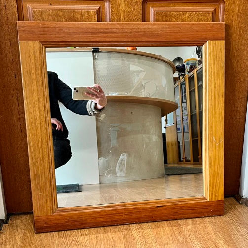 Square Timber Framed Mirror 605mm High x 600mm Wide Mirrors