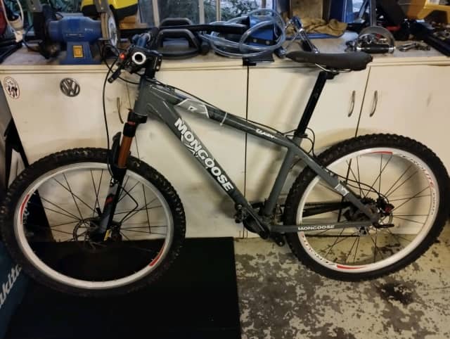 mongoose titanium mountain bike