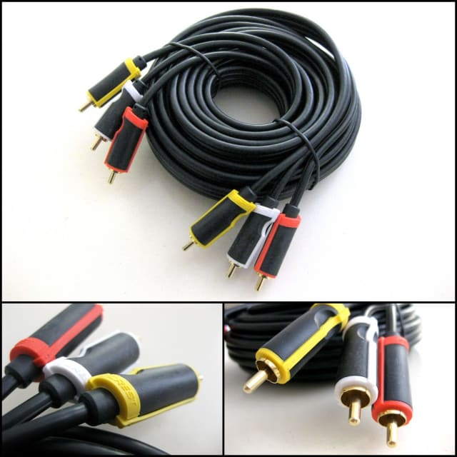 New Crest 5M Thick Quality Audio Video AV Composite Male to Male Cable TV Accessories