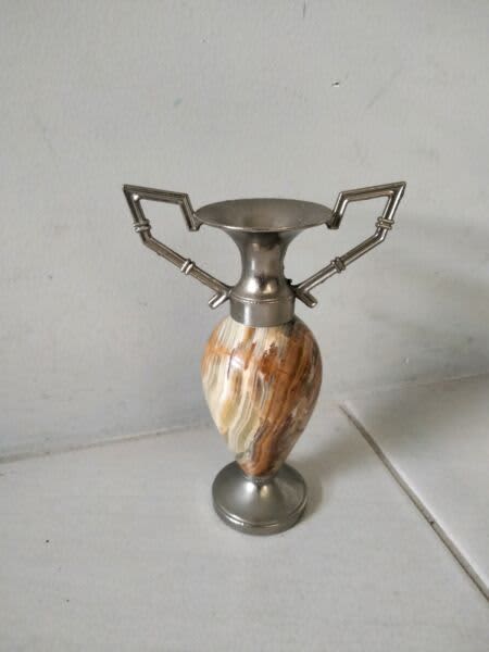 Vintage Mod Dep Metal Onyx Vase | Vases & Bowls | Gumtree Australia ...