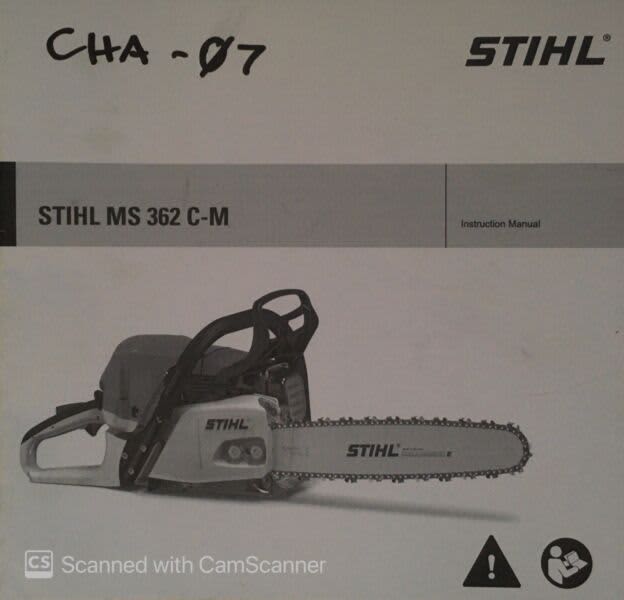 STIHL MS 362CM PROFESSIONAL CHAINSAW INSTRUCTION OWNERS USER MANUAL