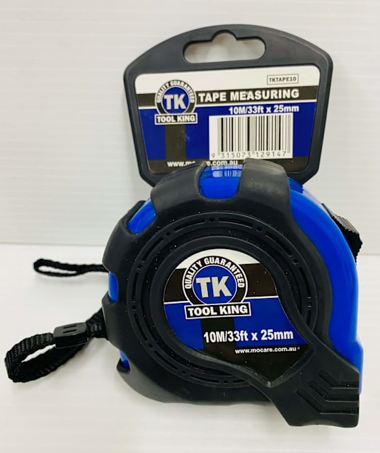 TOOL KING TKTAPE10 TAPE MEASURE 10M/33FT x25mm Hand Tools