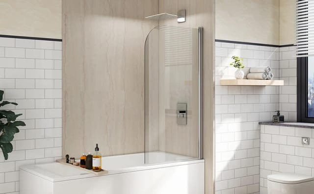 PIVOT SHOWER GLASS PANEL BATH SCREEN DIY 1500h x 850w TG Melbourne ...