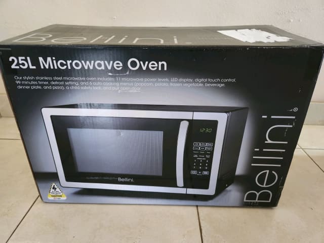 bellini 25l stainless steel microwave