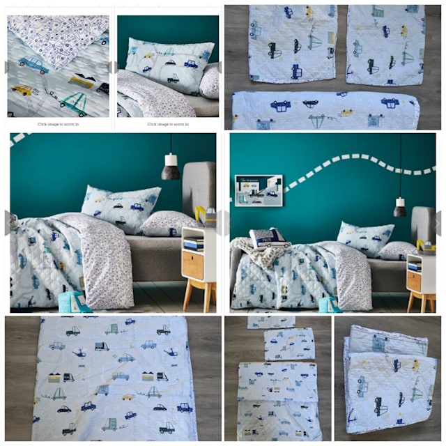 Adairs Kids Queen size Quilt Cover set, Mason Motors RRP 170! Cots