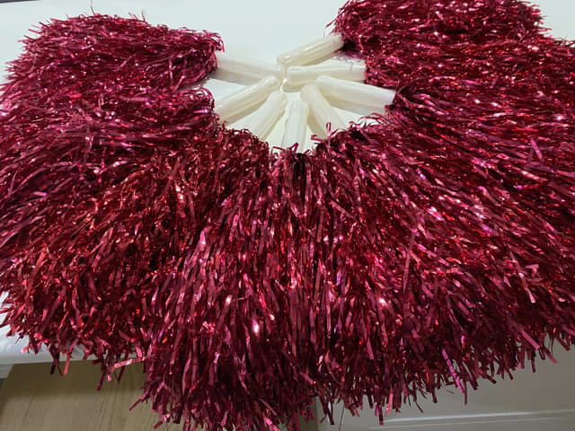 Red Metallic Pom