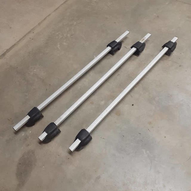 Universal Adjustable Roof Racks x3 suit Vehicles WITH Raised Roof Rail