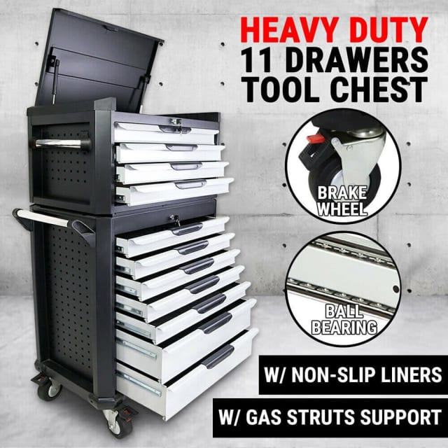 Demo 11 Drawers Toolbox Chest Mechanic Toolbox Trolley Storage