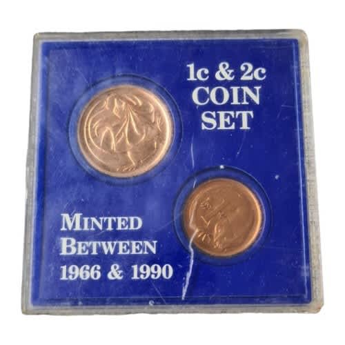 Royal Australian Mint 1C & 2C Coin Set 003000250424 | Collectables ...