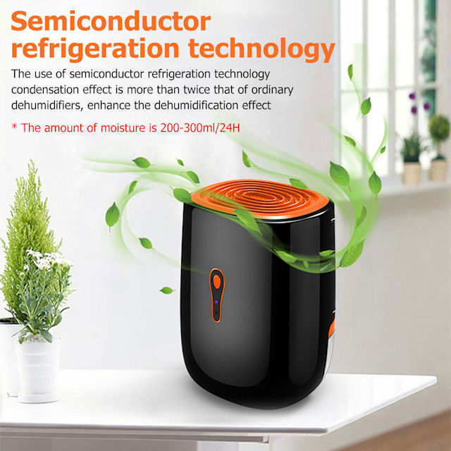 800ML Mini Dehumidifier Home Office Basement Moisture Portable Air Dry
