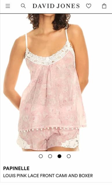 Papinelle Cherry Blossom Woven Boxer Pajama Set & Reviews