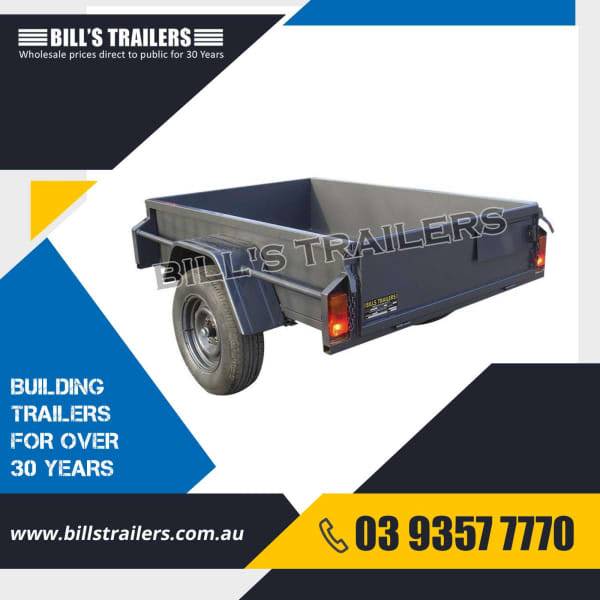 6X4 Heavy Duty Box Trailer 15 High Sides 5 Leaf Spring Trailers