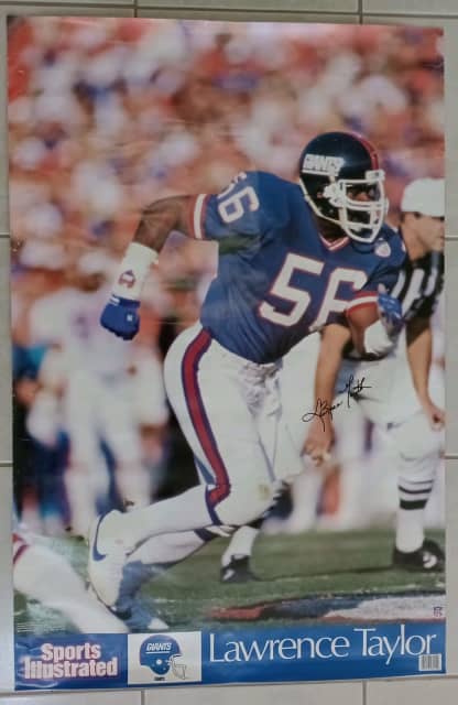 Lawrence Taylor New York Giants Football Illustrated Art 