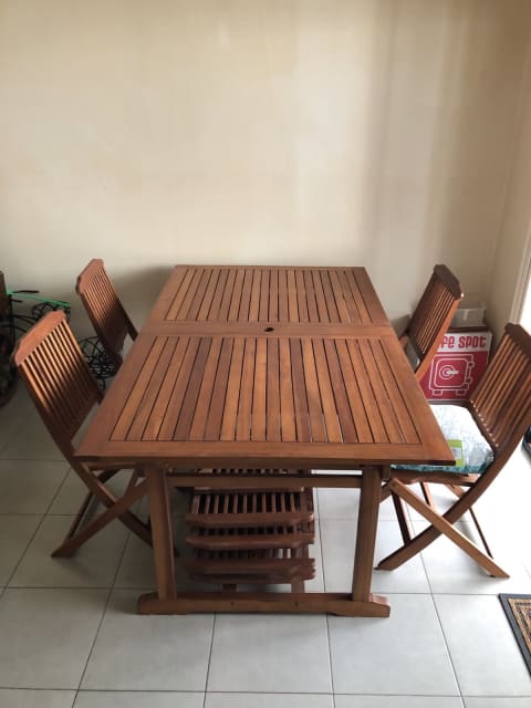 8 seat timber outdoor setting