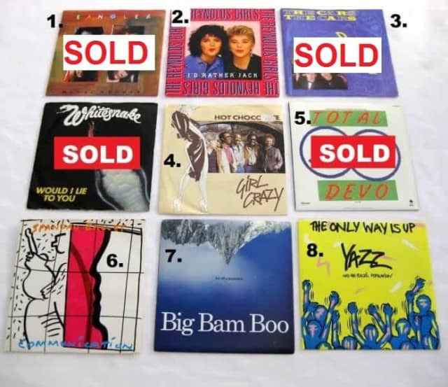 Assorted 7inch 45 RPM Record Vinyl Music Juke Box (Batch 8) CDs