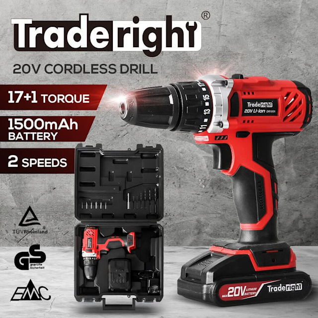 **BRAND NEW** 20 V CORDLESS DRILL WITH BATTERY AND CHARGER Power