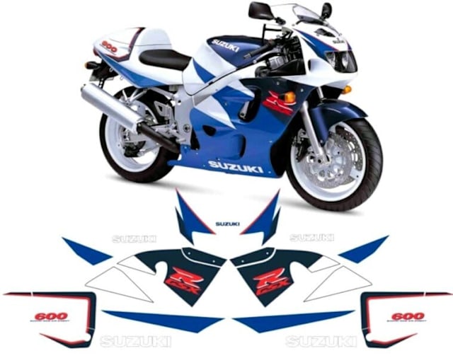 SUZUKI 1997 GSXR600 SRAD FULL FAIRING DECAL GRAPHICS KIT Motorcycle