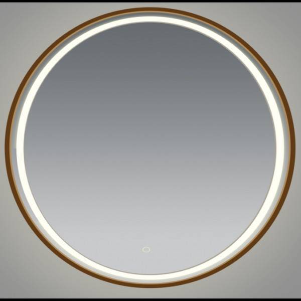 600mm ROUND LED MIRROR with BRUSHED GOLD FRAME Building Materials