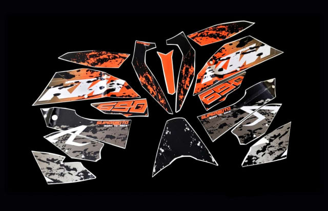 KTM LC4 690 SUPERMOTO SM SMR 2010 FAIRING GRAPHIC DECALS KIT ...