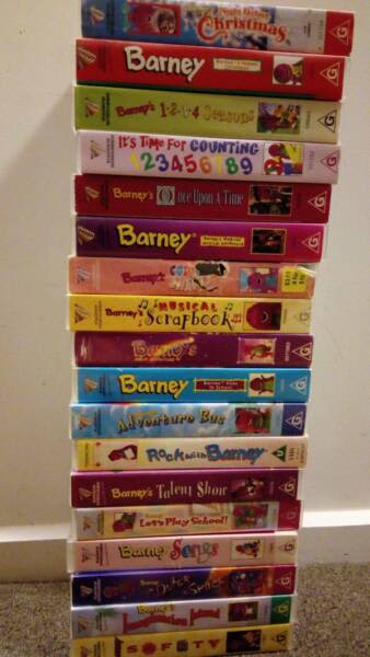 Kids Vhs Tv Show Children's Baby Toddler Educational Barney Bulk Video 