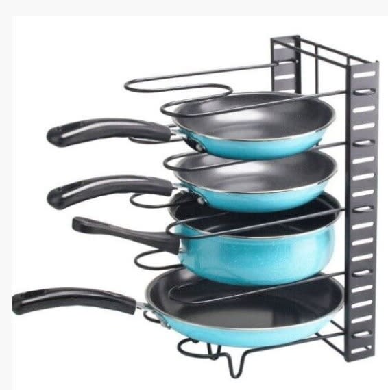 Saucepan Stand Organiser Frypan Pot Lid Vertical or Horizontal New