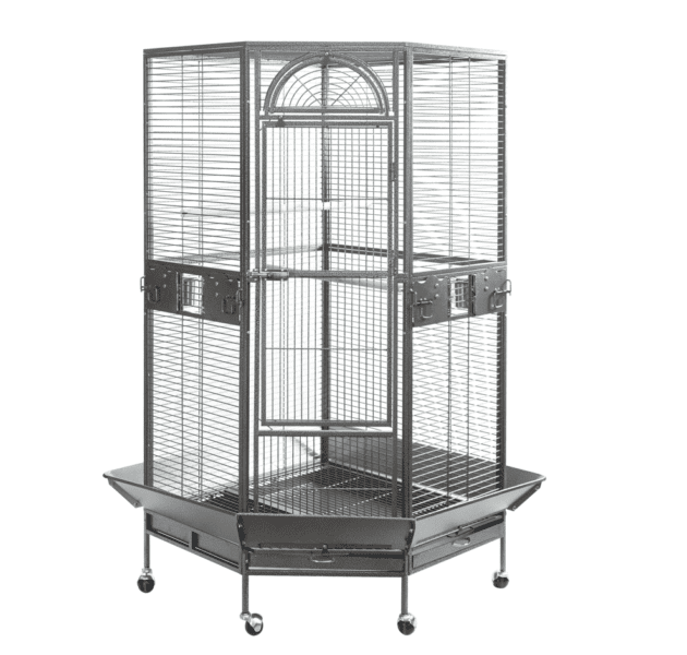 Extra Large Corner Bird Cage Pet Parrot Aviary Perch Castor Wheel Pet