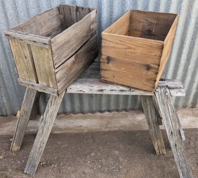 Wooden Crates, Hardwood & Pine, Fruit Crates, Vintage Other Furniture