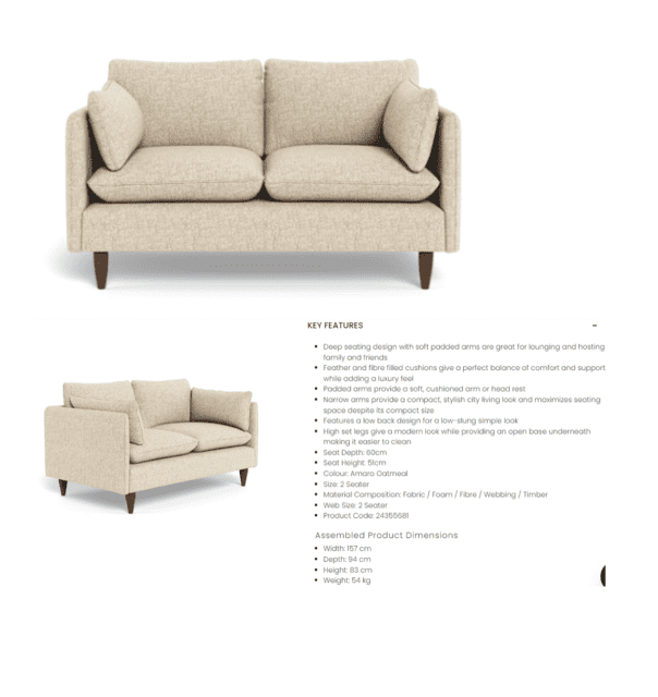 Freedom Eton 2 seat sofa and 2 armchairs (2 weeks old) Sofas in