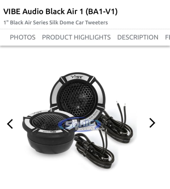 vibe black air tweeters