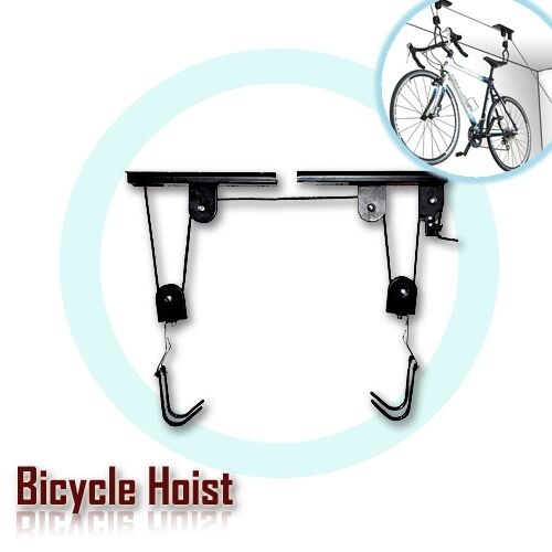 Bicycle Bike Rack Storage Hoist Surfboard Kayak Ladder Lift Ceiling