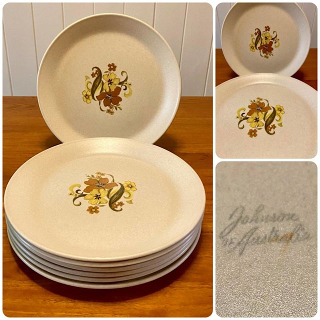 Johnson of Australia Romance Dinner Plates x 7 Collectables in