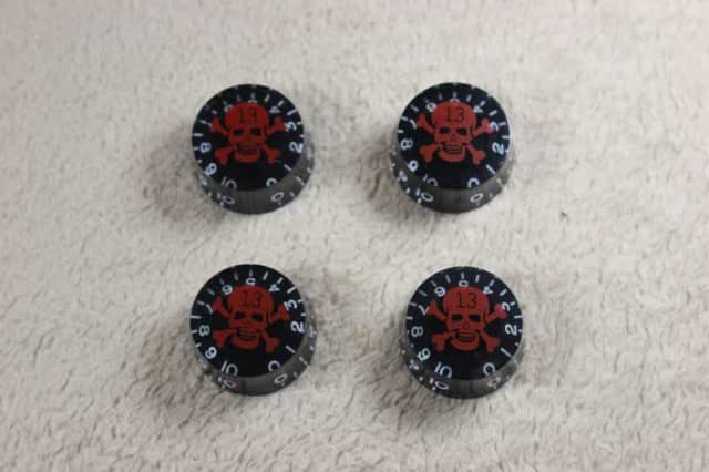 Electric Guitar Control Speed Tone Volume Knobs black/red skull ...