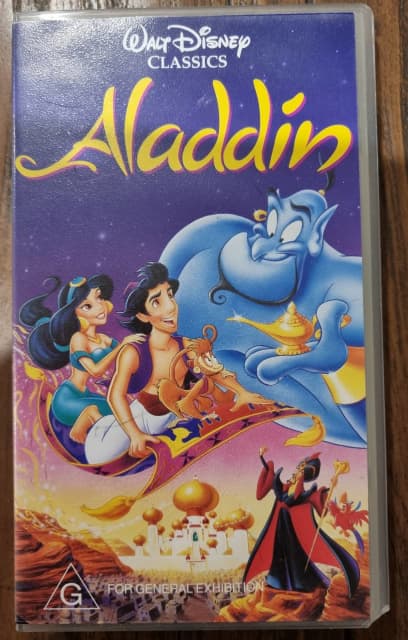 UNTESTED ALADDIN Walt Disney Classics - VHS Original Tape. VINTAGE ...