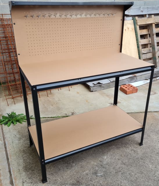Garage Workbench with Pegboard 1100x540x1410 Tool Storage & Benches Gumtree Australia Marion