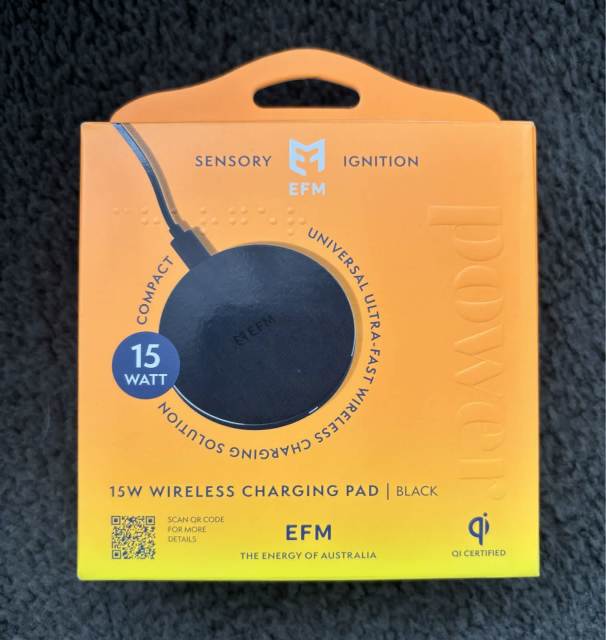 EFM Black 15W Wireless Charging Pad Qi Certified | Phone Accessories ...