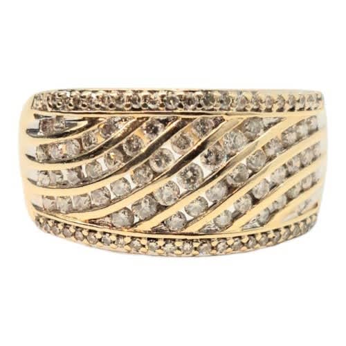 Michael Hill 10ct Yellow Gold Diamond Ring Size V 1ct TDW | Women's ...