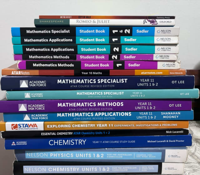 Year 11 ATAR Books- CHEMISTRY, METHODS, SPECIALIST, ENLGISH - Textbooks ...