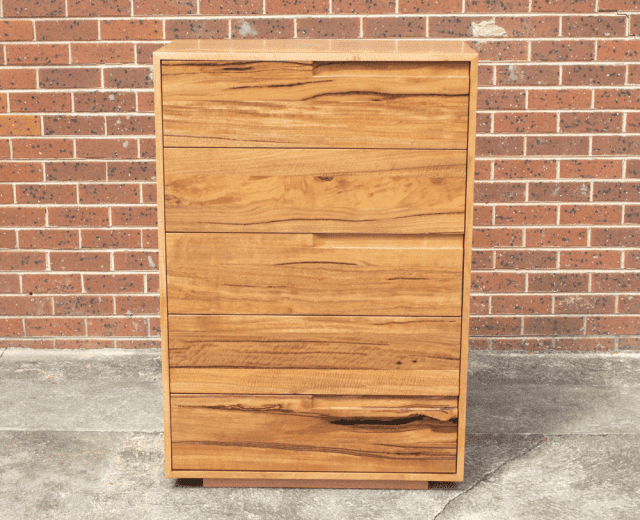Lex Marinos Solid Marri Gum Timber 850mm Tallboy Dressers