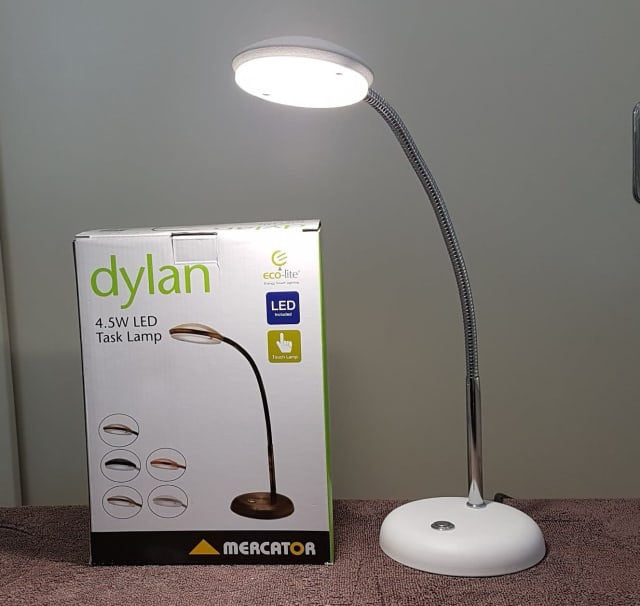 Dylan LED TouchButton Desk Study Task Lamp, White. As New Table