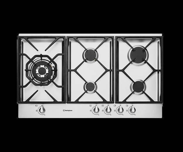 Westinghouse 90cm Stainless Steel 5 Burner Gas Cooktop - WHG956SA ...