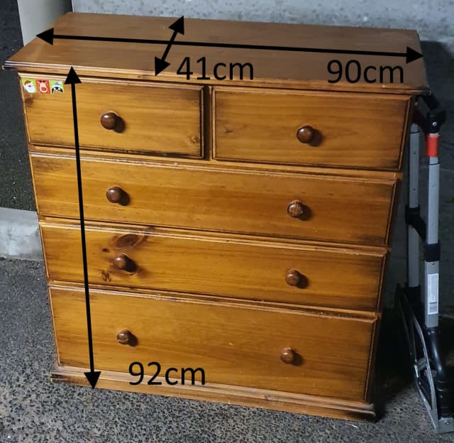Solid wood tall boy dresser drawer, DELIVER for extra, Carlton pickup