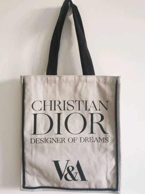Authentic Christian Dior V&A Canvas tote bag, Luxury, Bags