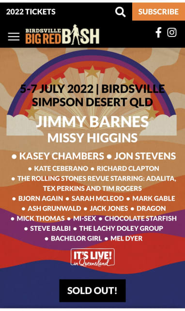 Big Red Bash Tickets Concerts Gumtree Australia Wollongong Area Horsley