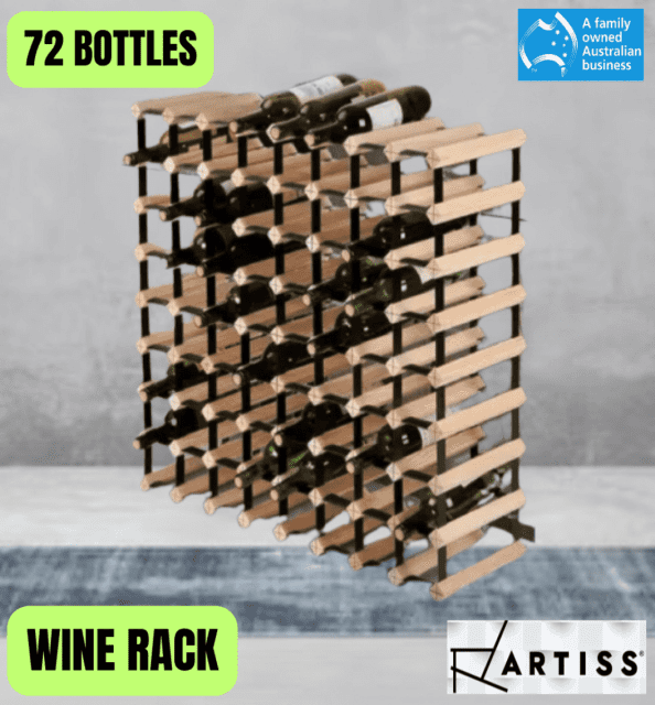 72 Bottle Timber Wine Rack Storage Cellar Pickup / Delivery