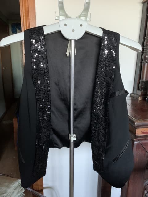 Ladies black vest with sequin - size 10 | Tops & Blouses | Gumtree ...