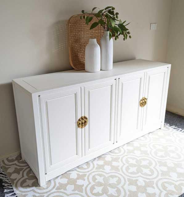 ️ VERY UNIQUE MAHOGANY BUFFET SIDEBOARD / TV UNIT UPCYCLED Buffets