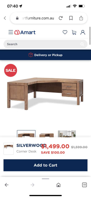 silverwood desk for sale